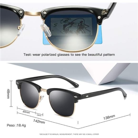 3 Pack Polarized Sunglasses women men Rimmed UV400 Glasses Retro Semi Rimless - Picture 6 of 6